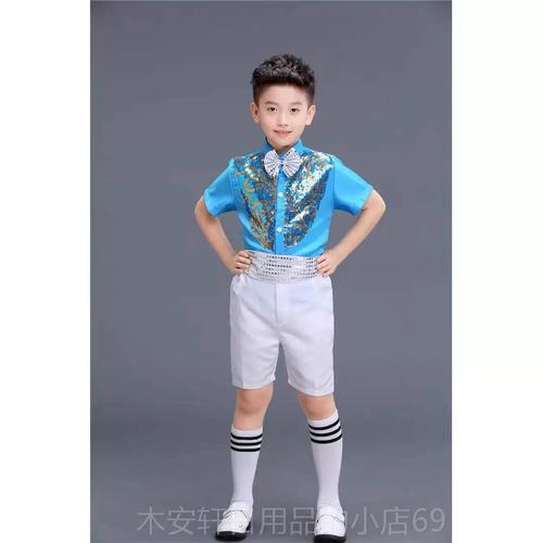 正品成长中的国儿童表装演服装河小式红领巾合唱祖服泡芙裙舞蹈服